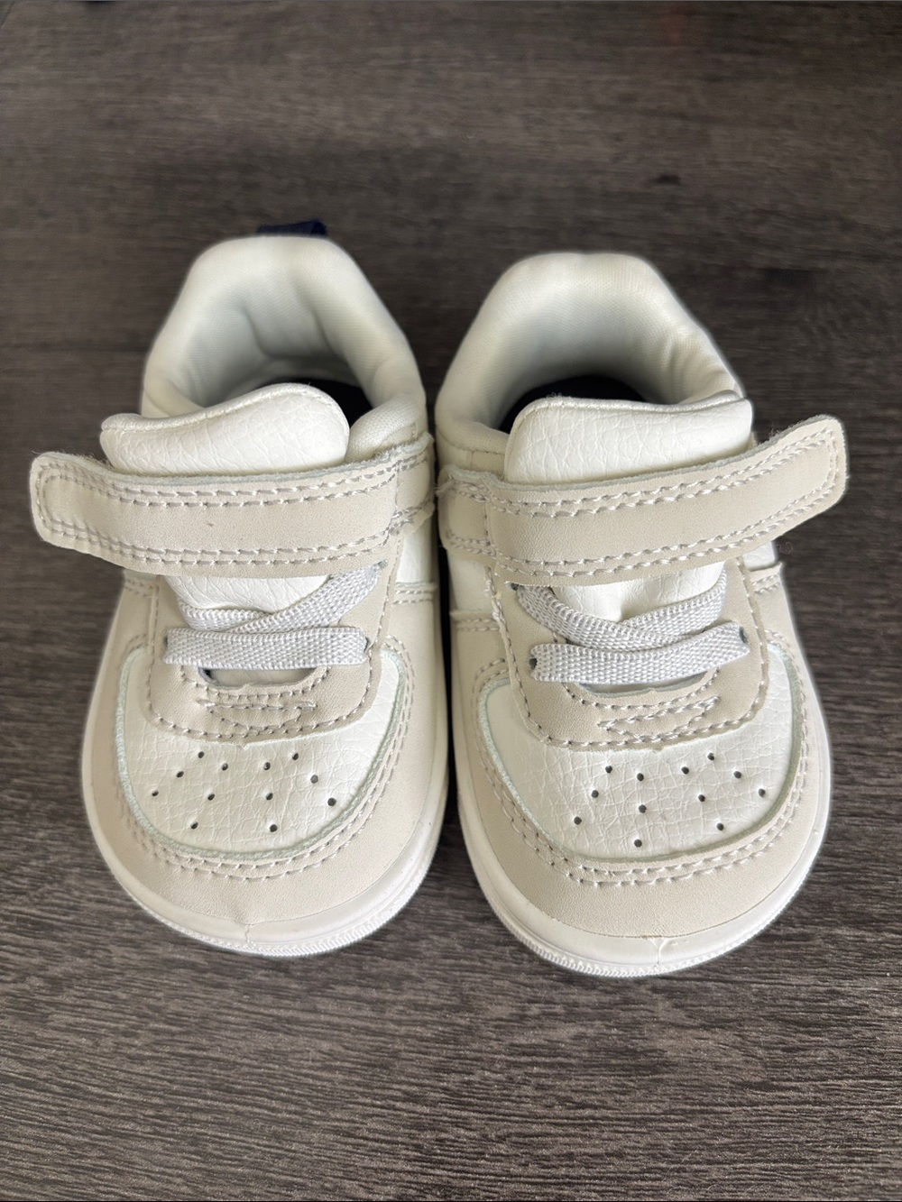 Carter's Cream-White Baby Walker Sneakers with Hook-and-Loop Strap